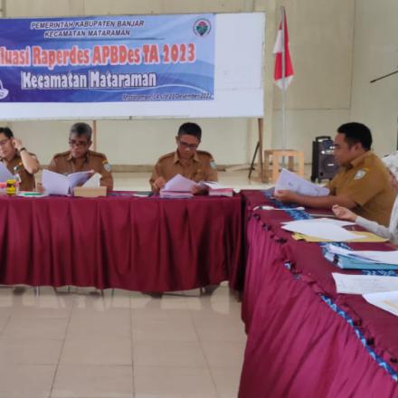 Evaluasi Raperdes APBDes Tahun Anggaran 2023 Desa Simpang Tiga