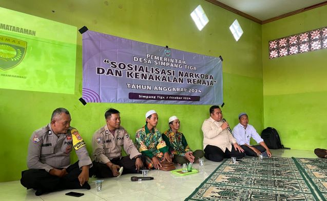 Tanggapi Serius Bahaya Narkoba dan Kenakalan Remaja, Pemdes Simpang Tiga Gelar Sosialisasi & Edukasi